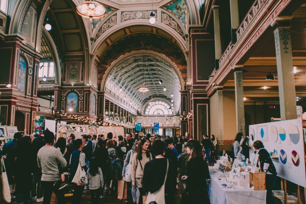 A busy event in a beautiful space arranged by a top event organiser
