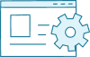 Layered shapes vector showing workflow