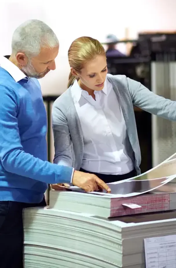 Team planning session with visual aids